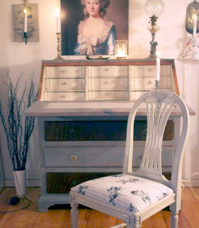 Antik rokokosekretär