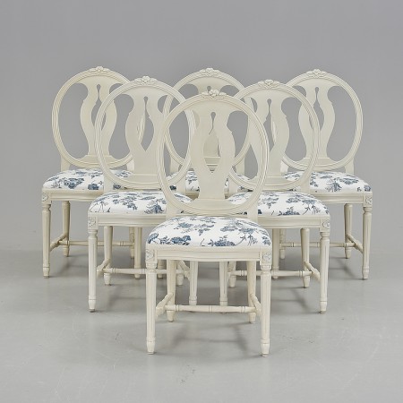 Gustavianska stilstolar med tyg Hörle från Ljungbergs Historical collection